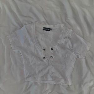 White crop top